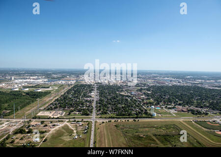 Luftbild 2014 in Houston, Texas Stockfoto