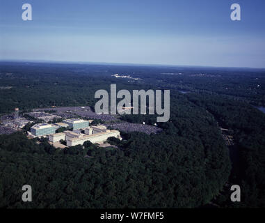 "Luftaufnahme von CIA-Hauptquartier in Langley, Virginia,;". Stockfoto