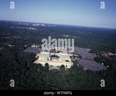 Luftaufnahme von CIA-Hauptquartier in Langley, Virginia, Stockfoto