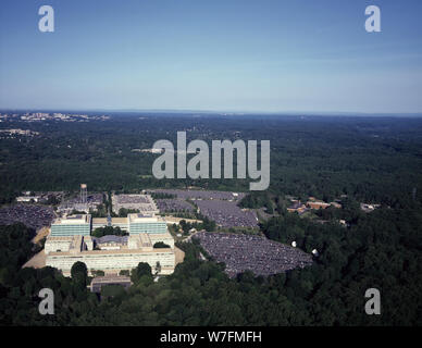 Luftaufnahme von CIA-Hauptquartier in Langley, Virginia, Stockfoto