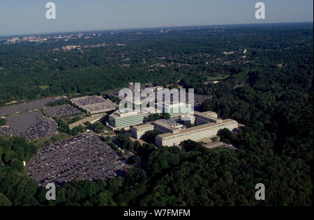 "Luftaufnahme der CIA-Zentrale in Langley, Virginia;". Stockfoto