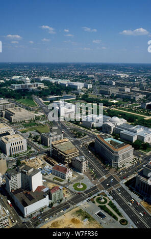 Luftaufnahme von der Pennsylvania Avenue, Washington, D.C Stockfoto