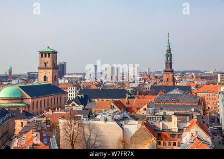 Luftaufnahme von Kopenhagen Zentrum Stockfoto