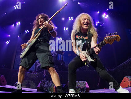 Montreal, Quebec, Kanada, August 5,2019. Iron Maiden Konzert im Bell Centre in Montreal, Quebec, Kanada. Credit: Mario Beauregard/Alamy Nachrichten Stockfoto