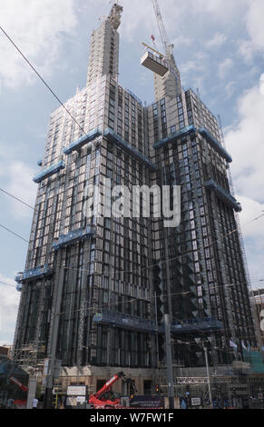 Baustelle im Zentrum von Croydon London Vereinigtes Königreich Stockfoto