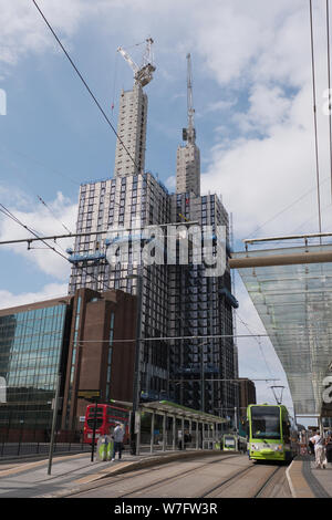 Baustelle im Zentrum von Croydon London Vereinigtes Königreich Stockfoto