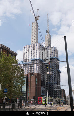 Baustelle im Zentrum von Croydon London Vereinigtes Königreich Stockfoto