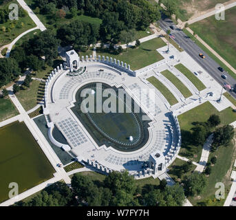 Luftaufnahme der 2. Weltkrieg Memorial, Washington, D.C Stockfoto