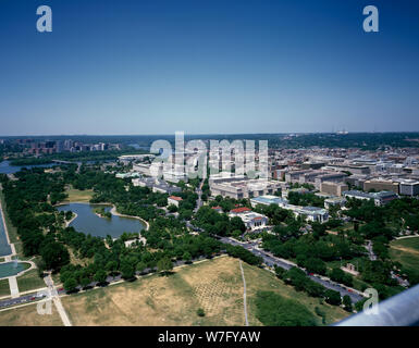 Luftaufnahme der Bereich westlich von der National Mall, Washington, D.C Stockfoto