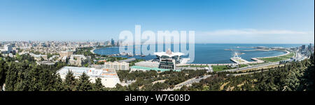 Baku, Aserbaidschan - Mai 2, 2019. Blick auf Baku, der Hauptstadt Aserbaidschans. Stockfoto