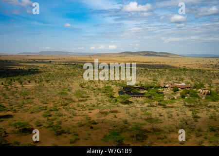 Luftaufnahmen von der Wiese im Serengeti National Park, Tansania Stockfoto