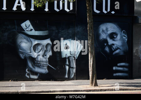 Graffity: Tod, Belfast, Nordirland/Nordirland (nur fuer redaktionelle Verwendung. Keine Werbung. Referenzdatenbank: http://www.360-berlin.de. Stockfoto