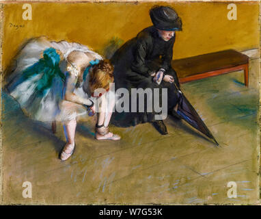 Edgar Degas, wartend, Pastell auf Papier, um 1882 Stockfoto