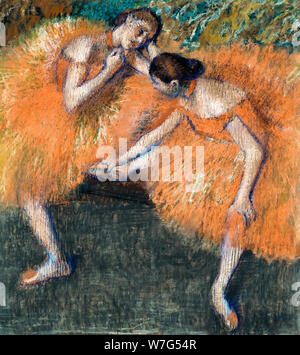 Edgar Degas, zwei Tänzer, Pastellzeichnung, um 1898 Stockfoto