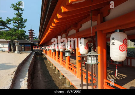 Shinto-schrein von Itsukushima Insel Miyajima, in Japan. Stockfoto