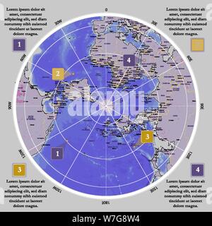 Topografische Karte Kontur Hintergrund Stock Vektor
