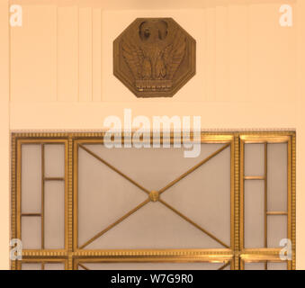 Architektonische Details an der Robert A.Grant Federal Building & US-Gericht, South Bend, Indiana Stockfoto