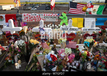 5. August 2019, El Paso, Gedenkstätte für Opfer von El Paso, Texas, USA Stockfoto