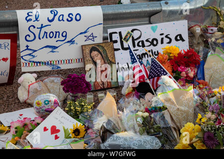 5. August 2019, El Paso, Gedenkstätte für Opfer von El Paso, Texas, USA Stockfoto