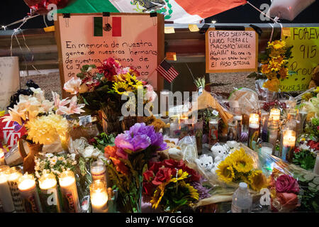 5. August 2019, El Paso, Gedenkstätte für Opfer von El Paso, Texas, USA Stockfoto