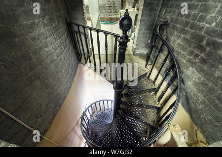 Dachgeschoss Treppe. Us Custom House, East Bay und Stier Straßen, Savannah, Georgia Stockfoto