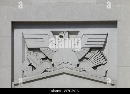 Bas Relief Adler durch Raymond Barger, in der John O. Pastore Federal Building in Providence, Rhode Island Stockfoto