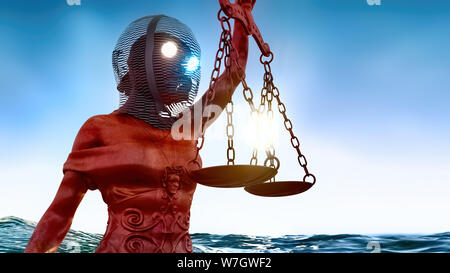 Die Korruption der Justiz System - 3D-Rendering Stockfoto
