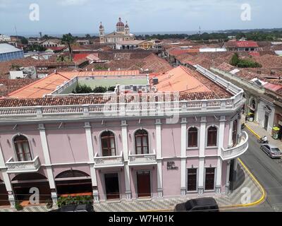 Granada, Nicaragua, Stadtzentrum, von der Iglesia de la Merced Stockfoto