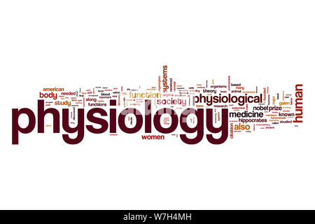 Physiologie Wort cloud Stockfoto