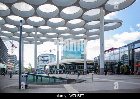 Utrecht, Niederlande, 1. Juli 2019. Utrecht Centraal, Hauptbahnhof Fassade Stockfoto