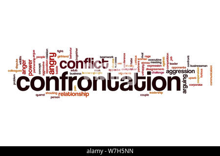 Konfrontation Wort cloud Konzept Stockfoto