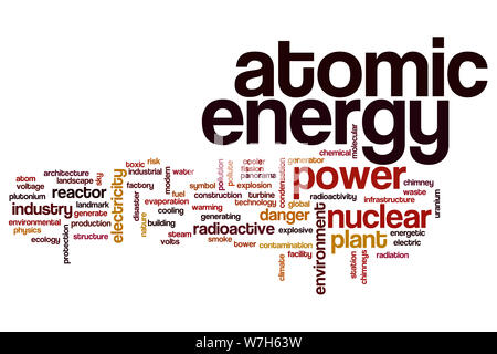 Atomenergie Wort cloud Konzept Stockfoto