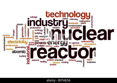 Kernreaktor Wort cloud Konzept Stockfoto