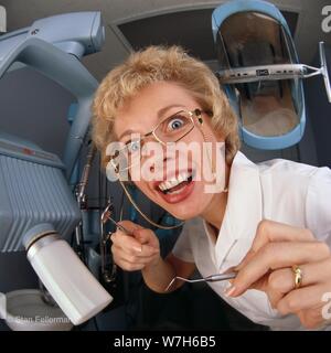 Frau Zahnärztin Stockfoto
