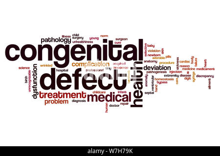 Geburtsfehler Wort cloud Konzept Stockfoto