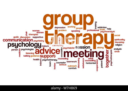 Gruppe Therapie Wortwolke Konzept Stockfoto