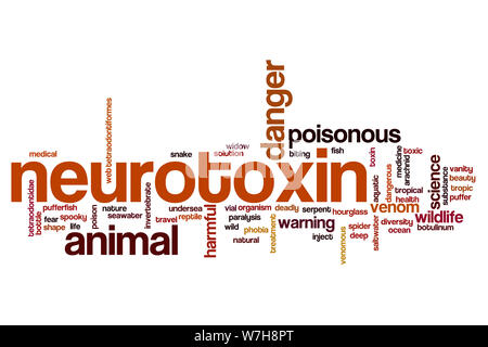 Neurotoxin Wort cloud Konzept Stockfoto