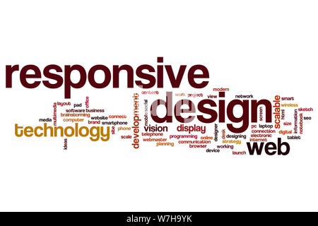 Responsive Design Wort cloud Konzept Stockfoto
