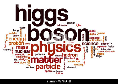 Higgs Boson Wort cloud Konzept Stockfoto