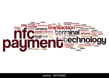 NFC Zahlung Wortwolke Konzept Stockfoto
