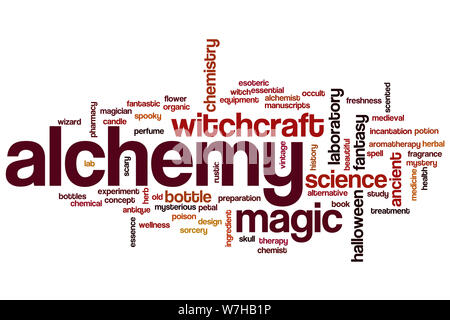 Alchemie Wort cloud Konzept Stockfoto