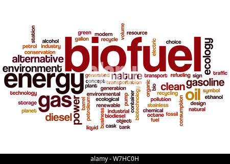 Biokraftstoff Wort cloud Konzept Stockfoto