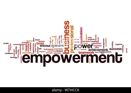 Empowerment Wort cloud Konzept Stockfoto