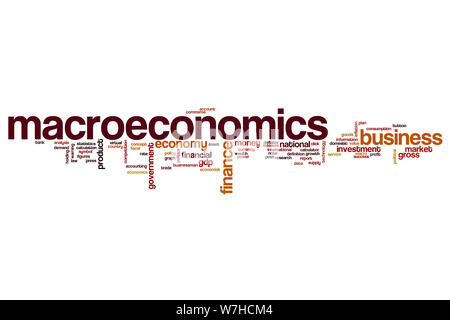 Makroökonomik Wort cloud Konzept Stockfoto