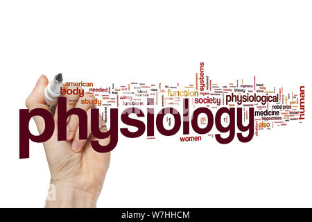 Physiologie Wort cloud Stockfoto