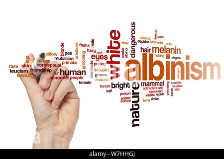 Albinismus Wort cloud Konzept Stockfoto