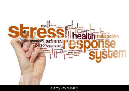 Stress Response System Wort cloud Stockfoto