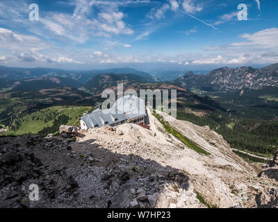 Die CAI-besessene Rifugio Coronelle-Rosengarten Hütte Zuflucht in den Rosengarten, der italienischen Dolomiten Südtirol in Bozen Stockfoto