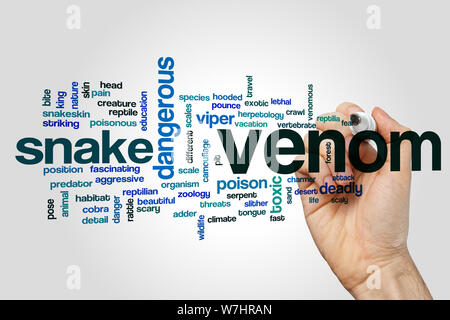 Venom Wort cloud Konzept Stockfoto