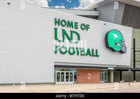 GRAND Forks, ND/USA - Juni 28, 2019: alerus Center auf dem Campus der Universität von North Dakota Stockfoto